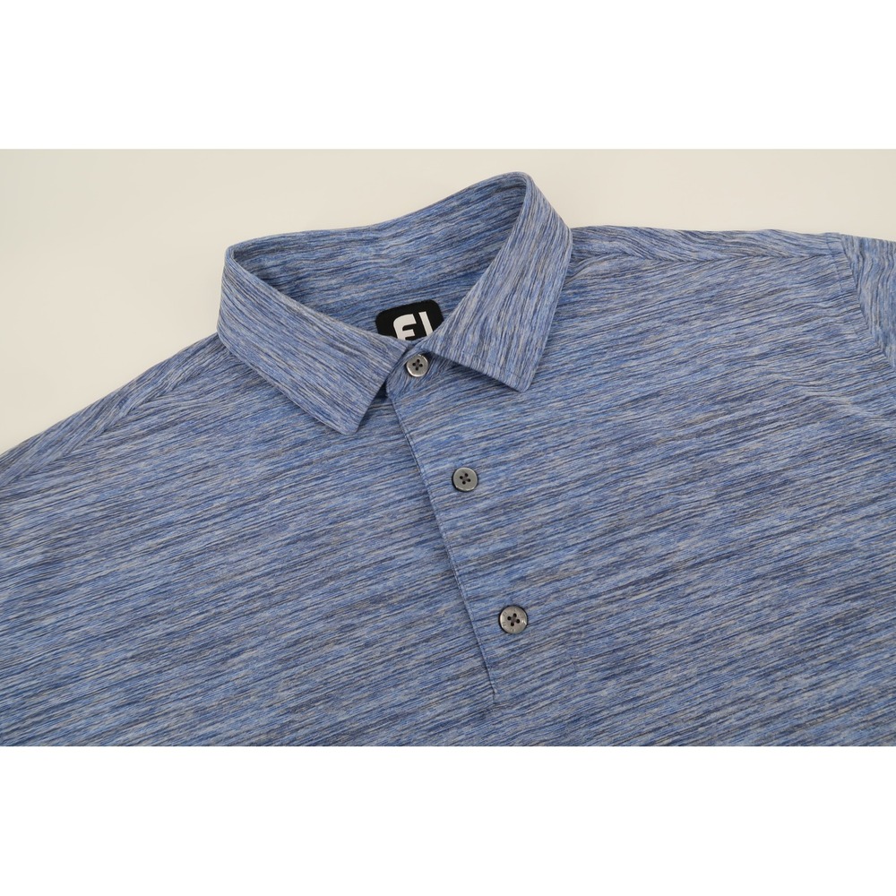 FootJoy Polo Shirt Mens Large Blue Space Dye ProDry Performance Short Sleeve FJ